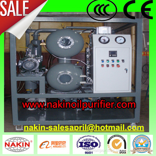 Vacuum transformer oil purifier with double stages